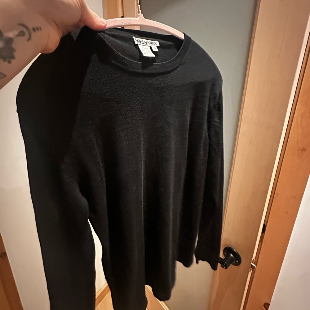 WinterSilks SILK Black womens Sweater